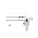 Bain et Douche Barre de stabilisation télescopique verre-mur 45°