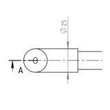 Bain et Douche Barre de stabilisation télescopique verre-mur 45°