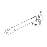 Bain et Douche Barre de stabilisation télescopique verre-mur 45°