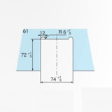 Pour portes en verre Boîtier gâche à répétition