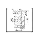 Support et fixation verre et miroir Entretoise, support en inox