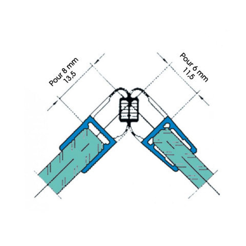 Joints d'étanchéité Joint d'étanchéité magnétique angle 90°