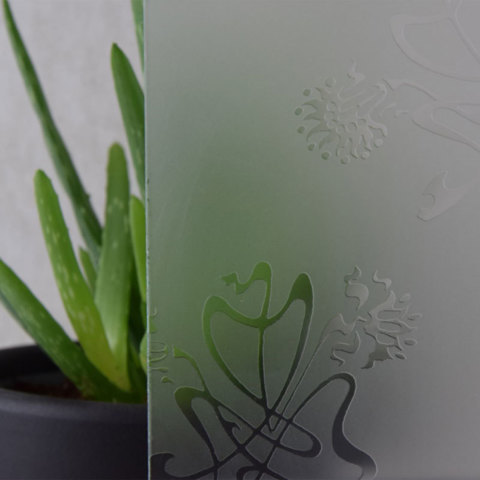 Verre imprimé Tendance Matéglass Clé de fleur 4 mm