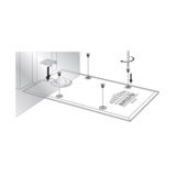 Pour portes en verre Plaque inox pour frein Sevax TSA ou TSP