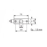 Pour portes en verre Serrure basse