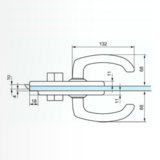 Pour portes en verre Serrure pour porte type Clarit