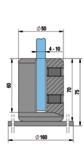 Support et fixation verre et miroir Support autoportant VetroScreen