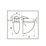 Support et fixation verre et miroir Support modèle moyen (la paire)