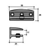 Support et fixation verre et miroir Support tablette plat